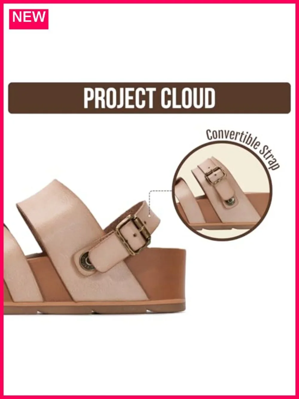 Strappy Platform Wedge Sandals with Plush Soft Insole, Non-Slip Sole